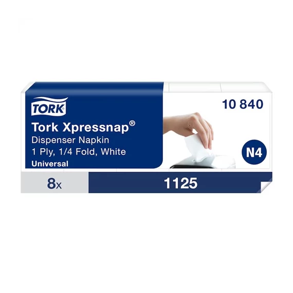 Tork Xpressnap® 1 rétegű adagolós szalvéta N4 - Fehér