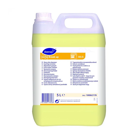 Diversey Suma Break Up D3.5 - Nagy hatékonyságú aluminiumbarát zsíroldószer 5 liter