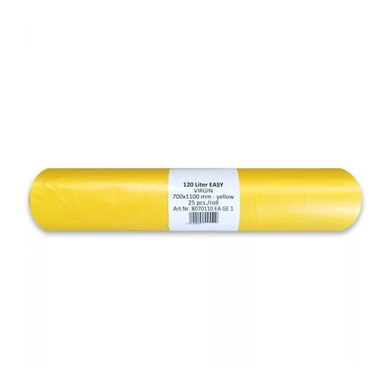 Szemeteszsák 30 liter 50 x 60 cm SÁRGA 13 micron 20 db/tekercs