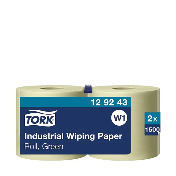 Tork törlőpapír, zöld, 1500 lap/tekercs, 2 tekercs/karton - W1 