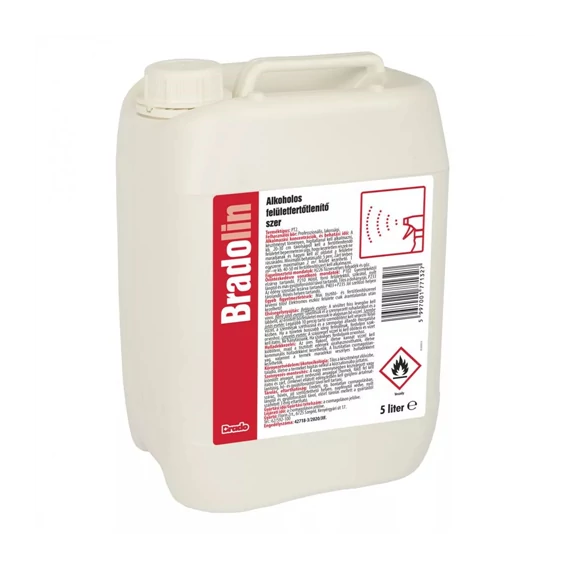 Bradochem Bradolin aldehid tartalmú, alkoholos felületfertőtlenítőszer 5 liter