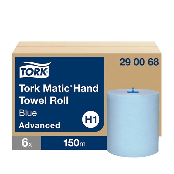 Tork Matic® tekercses kéztörlő 2 rétegű, 150 méter/tekercs, 6 tekercs/karton - H1 - Kék
