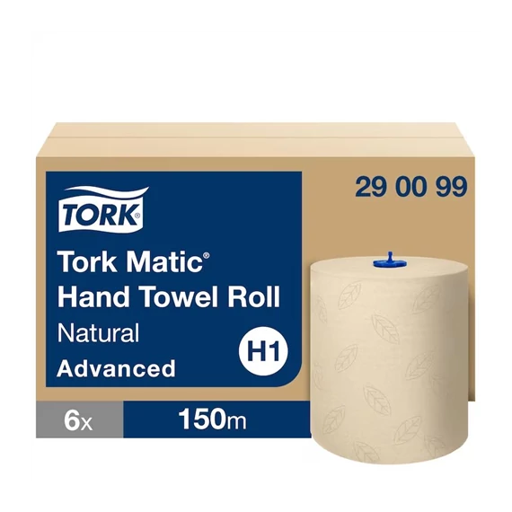 Tork Matic® tekercses kéztörlő 2 rétegű, 150 méter/tekercs, 6 tekercs/karton - H1 - Natúr