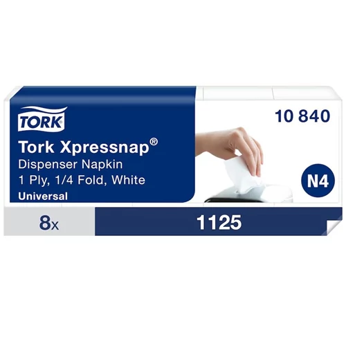 Tork Xpressnap® 1 rétegű adagolós szalvéta N4 - Fehér
