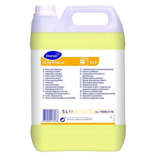 Diversey Suma Break Up D3.5 - Nagy hatékonyságú aluminiumbarát zsíroldószer 5 liter