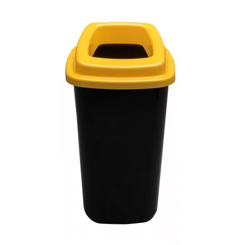 AD Plafor Sort szelektív hulladékgyűjtő, szemetes fekete/sárga 45 Literes