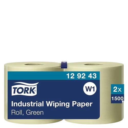 Tork törlőpapír, zöld, 1500 lap/tekercs, 2 tekercs/karton - W1 
