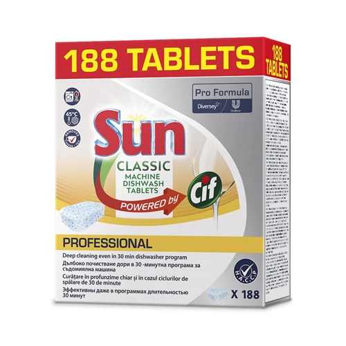 Diversey Sun Pro Formula Classic Tablets - Gépi mosogatótabletta 188 db