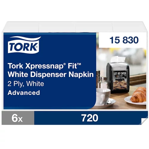 Tork Xpressnap Fit® adagolós szalvéta N14  Fehér levélmintás 4320 lap