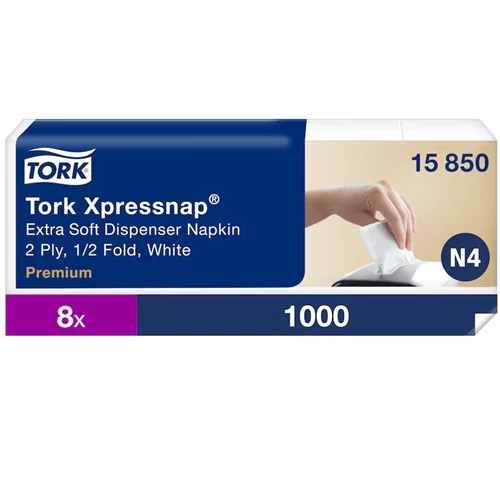 Tork Xpressnap® Extra Soft adagolós szalvéta N4 - Fehér 1000 lap / csomag